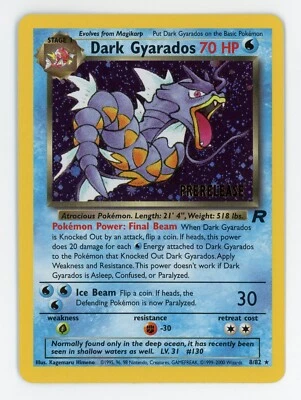 Dark Gyarados Prerelease Holo - Pokemon 2000 Rocket #8 MINT - Image 1 of 2
