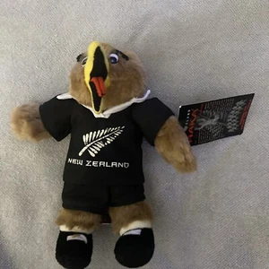 New Zealand Rugby Team Mascot Soft Toy Plush Sings Haka W/Tag 8” - Picture 1 of 5