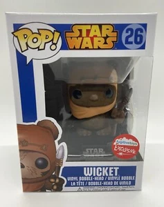 FUNKO POP STAR WARS FLOCKED WICKET 26 FUGITIVE EXCLUSIVE EWOK SDCC 2013 - Picture 1 of 6