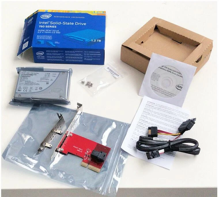 Intel 750 Series 2.5" SSD 1.2TB NVME MLC PCI-E 3.0 x4 SSDPE2MW012T4X1 1.2T 2.5" - Image 1 of 4