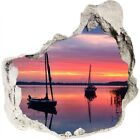 Wandtattoo Wandsticker Poster Kinderzimmer Deko Segelboote bei Sonnenuntergang