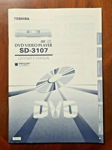 Bedienungsanleitung für Toshiba SD-3107 DVD-Videoplayer ~ Original ~ KOSTENLOSER VERSAND - Bild 1 von 4