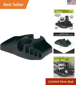 Efficient Black Car Console with Storage Compartments and Drink Holders - Picture 1 of 8