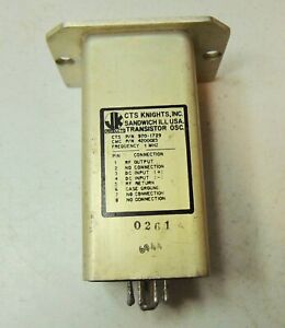 1 MHz CTS Knights crystal oscillator standard oven JK Products Tested