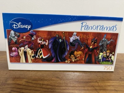 Disney Vintage Panorama Puzzle Villains New Sealed 750 Piece Jigsaw - Image 1 of 3