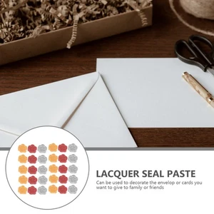30 Pcs Sealing Stickers Envelope Wax Seals for Envelopes Pre-made Glue - Foto 1 di 12