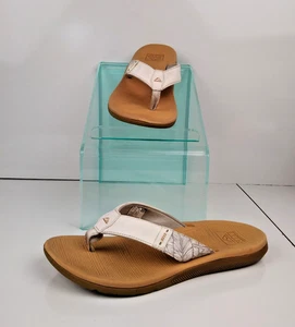 Reef Santa Ana Sandals Flip Flops Women's  Size 8  Cloud White - Foto 1 di 8