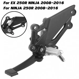 Foot Peg Bracket Brake Pedal Lever Set For KAWASAKI Ninja 250R EX250R 08-16 - Picture 1 of 8