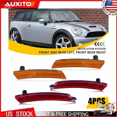 Luces LED laterales rojas ámbar delanteras ahumadas para Mini Cooper R50 R53 R52 Foto 1 de 4
