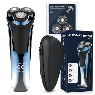 BESUCHE DEN AMURHEY-STORE Rasierer Herren Elektrisch Nass 3x Ersatzköpfen Nass- & Trockenrasierer