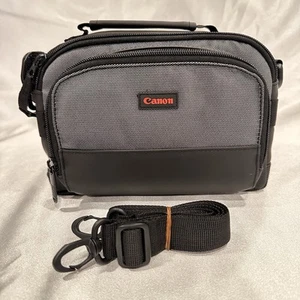 Canon Soft Padded Camcorder Carry Case with Shoulder Strap Handle and Divider - Picture 1 of 21