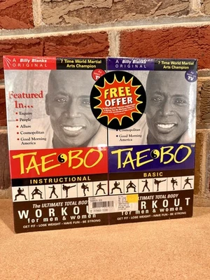 Billy Blanks Tae Bo Ultimate Total Body Workout VHS 2 Pack New! - Image 1 of 4