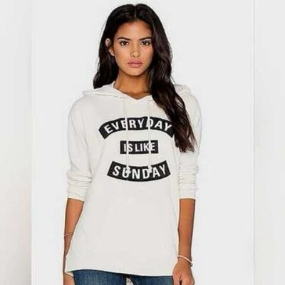Sundry By Anthropologie Sudadera con Capucha Grande Marfil Pullover Sudadera Talla 0 Foto 1 de 4