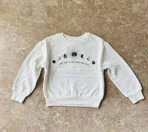 Art class sweatshirt Love you to the moon and back crewneck Girls Sz XS (4-5) - Picture 1 of 5