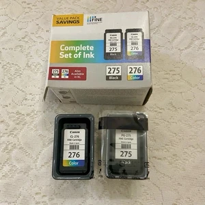 2 szt. Canon Black 275 i Color 276 Puste wkłady z etui i pudełkiem - Zdjęcie 1 z 6