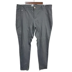 Maurices Gray Stretch Cotton Pants Mid Rise Casual Slim Fit Women’s 16 Regular - Picture 1 of 4