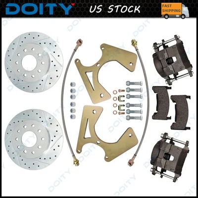 Rear Disc Brake Conversion Ki For GM 10 and 12 Bolt Motors Bolt-On Brand New Foto 1 de 4