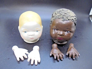 Porzellan Puppenköpfe und Hände 2&3 cm ohne Chips - Bild 1 von 8