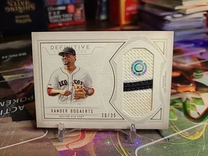 2019 Topps Definitive Collection Xander Bogaerts Jersey Patch Relic #30/35  MINT - Picture 1 of 3