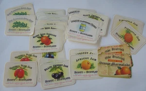 Wholesale Lot of 55 Old Vintage - SCOT OF SCOTLAND - Jam LABELS - 8 Different - Picture 1 of 1
