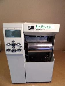 Imprimante d'étiquettes à code-barres thermique réseau DT/TT Zebra 105SL Plus... - Afbeelding 1 van 8