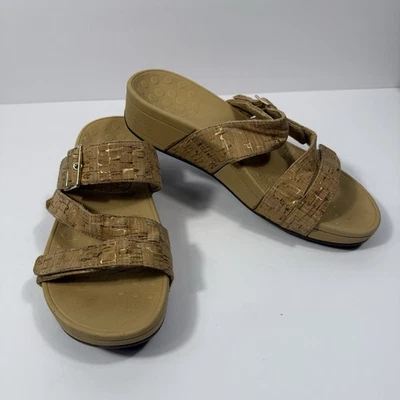 Sandalias para mujer Vionic Pacific Rio color tostado corcho 10 ortopédicas cómodas cuña Foto 1 de 4