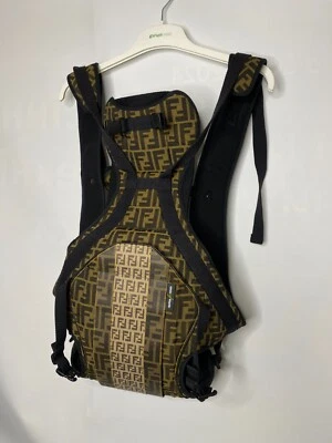 FENDI BROWN ZUCCA MONOGRAM BABY CARRIER - Image 1 of 4