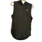 Neleus Workout Athletic Muscle Tank w/Hood Gray Moisture Wicking Weight Lift MED