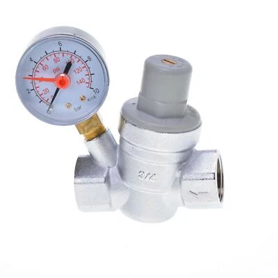 Water Pressure Reducing Valve with Gauge PRV 1/2 3/4 - Image 1 of 4