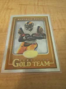 Marshall Faulk CGT21 2000 San Diego State/Rams Gold Team certificado por la hoja - Imagen 1 de 2