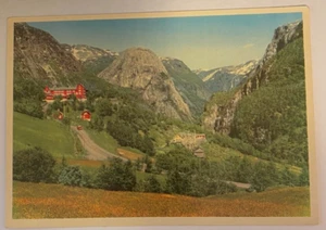NORWEGEN-Stalheim Hotel Naeroy Valley und Jordalsnuten Vintage Postkarte - Bild 1 von 6