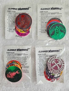 4 PACKS OF VINTAGE 1995 IMPERIAL SLAMMER WHAMMERS 4 SLAM CAPS 16 FLASH CAPS MIP - Picture 1 of 2