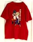 Dragon Ball Z Japanese Anime- GOKU and GOHAN Adult Size Large Red T-Shirt