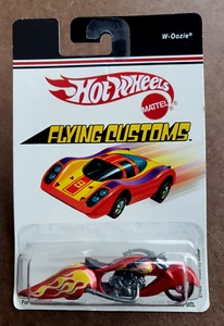 2007 Hot Wheels W-OOZIE RED Flying Customs Series Red Chrome Rim Motorcle 1:64 - Picture 1 of 14