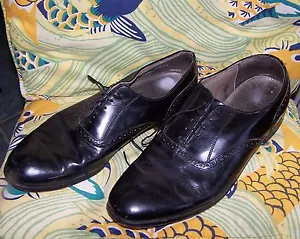 Size 12 N Black Leather Dress Shoes, Lace-up, Dexter 783143 - Picture 1 of 7