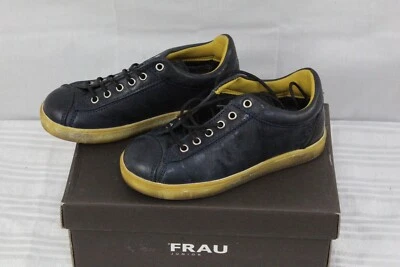 Frau Boys' Navy Storm Lace Up Rubber Sole Italian Shoes 10 Blue NWB - Image 1 of 4