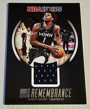 2023-24 NBA Hoops Anthony Edwards Rookie Remembrance Timberwolves Jersey Card