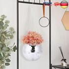Mirror Silver Flower Pot with Chain - Disco Ball Hanging Planter (20cm)