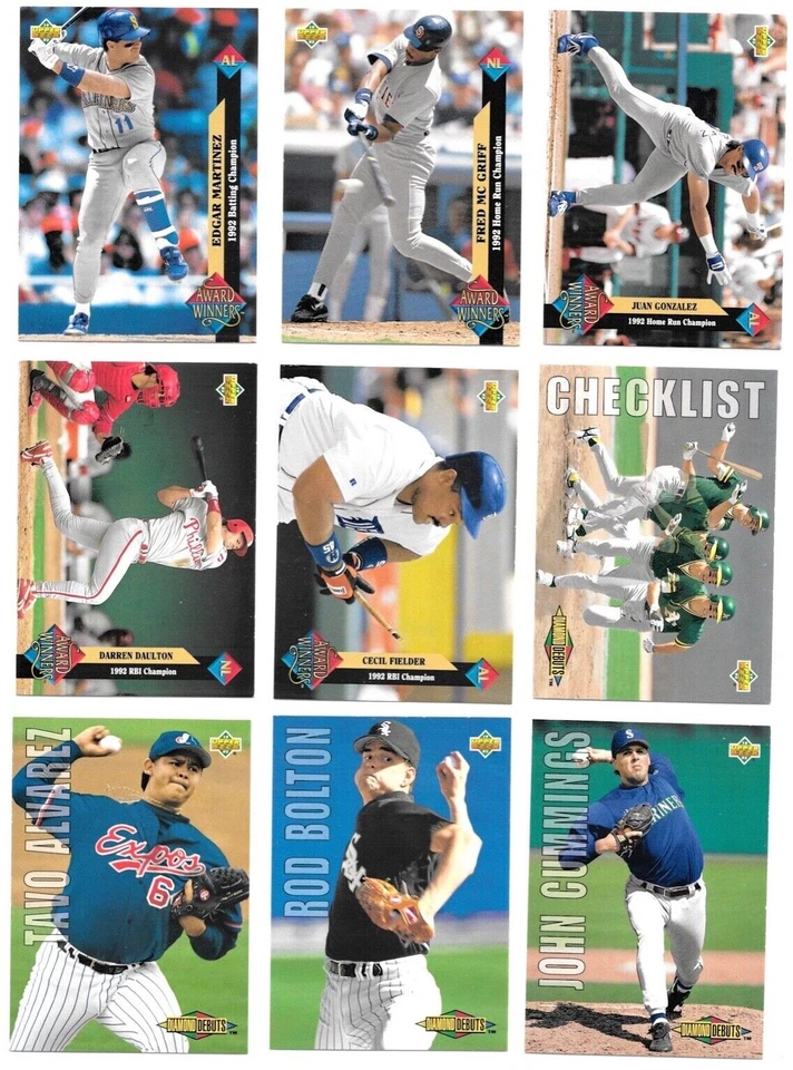 1993 Upper Deck Baseball Series I & II Trading Cards / Choose #s 501-750 / mb24 - Image 1 of 4