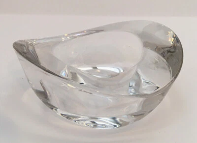 Soporte de luz de té votivo Nambe Twist cristal #5131 Fred Bould Foto 1 de 4