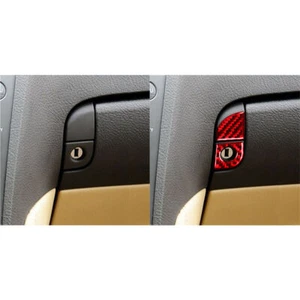 2Pcs Red Carbon Fiber Interior Glove Box Lock Cover Trim For Lexus GS300/350/460 - Bild 1 von 6