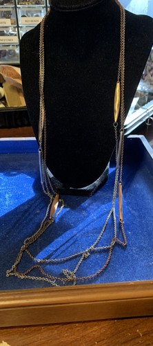 VETEMENTS Collana Fibbia Aragosta Barra Rame Siver Tone 3 Fibbie