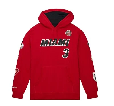 *NUEVO CON ETIQUETAS - MIAMI HEAT Dwyane Wade HOF Mitchell & Ness Pullover Sudadera con Capucha: M - XXL Foto 1 de 4