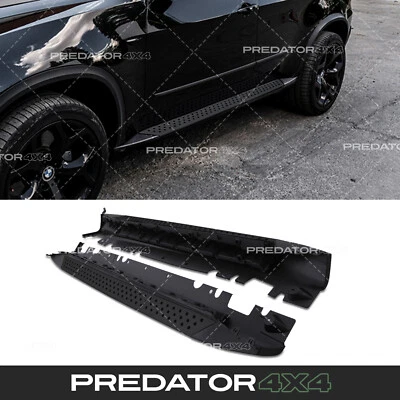 PREDATOR4X4 RUNNING BOARD SIDE STEPS FOOT RAILS OE STYLE SILLS BLACK FOR BMW X5 E70 07-13