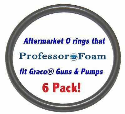 PROFESSOR FOAMTM FITS GRACO Professor Foam Aftermarket 248133 Check Valve Face O-Ring 6 Pack