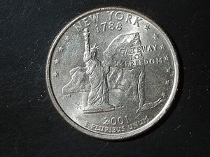 2001-P New York Statehood Quarter #2 - Picture 1 of 2