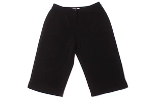 White House Black Market Größe 8 Deckhose/Shorts, weites Bein, Taschen, schwarz - Bild 1 von 9