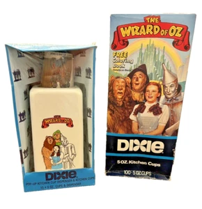 Dixie Cups & Dispenser The Wizard Of Oz Factory Sealed Vintage 1989 Lot NIP - Picture 1 of 8