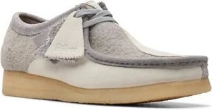 CLARKS ORIGINALS MEN'S WALLABEE Shoes Grey / Off White New - Picture 1 of 9