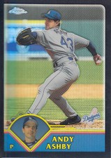 2003 Topps Chrome Black Refractors Dodgers Baseball Card #53 Andy Ashby/199
